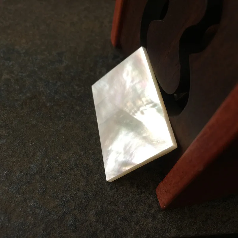 5 개 40mm /30mm/2mm 화이트 천연 진주 쉘 어머니 DIY 악기 액세서리 및 공예 상감 조각 재료