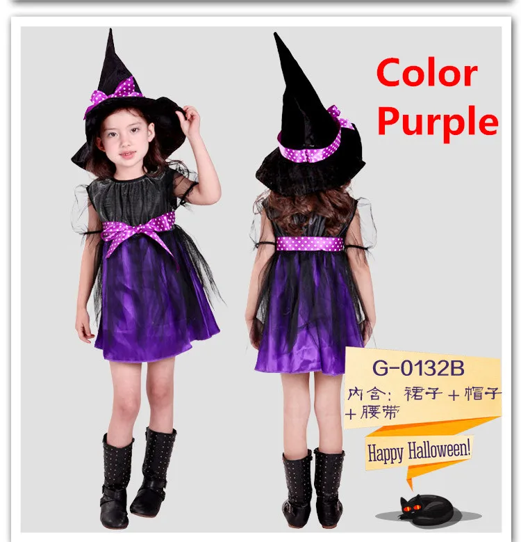 0132B Dress Hat Belt Маскарадный костюм эльфа ведьмы для девочек, рождественские новогодние праздничные платья, детская одежда, маскарадный костюм - Цвет: 0132B Dress Hat Belt