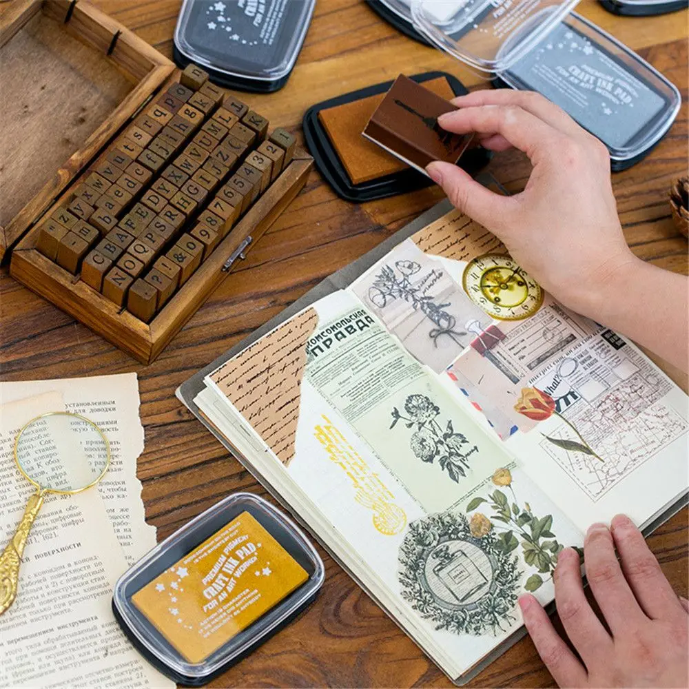 Винтажная металлическая цветная печать для скрапбукинга винтажная губка печати