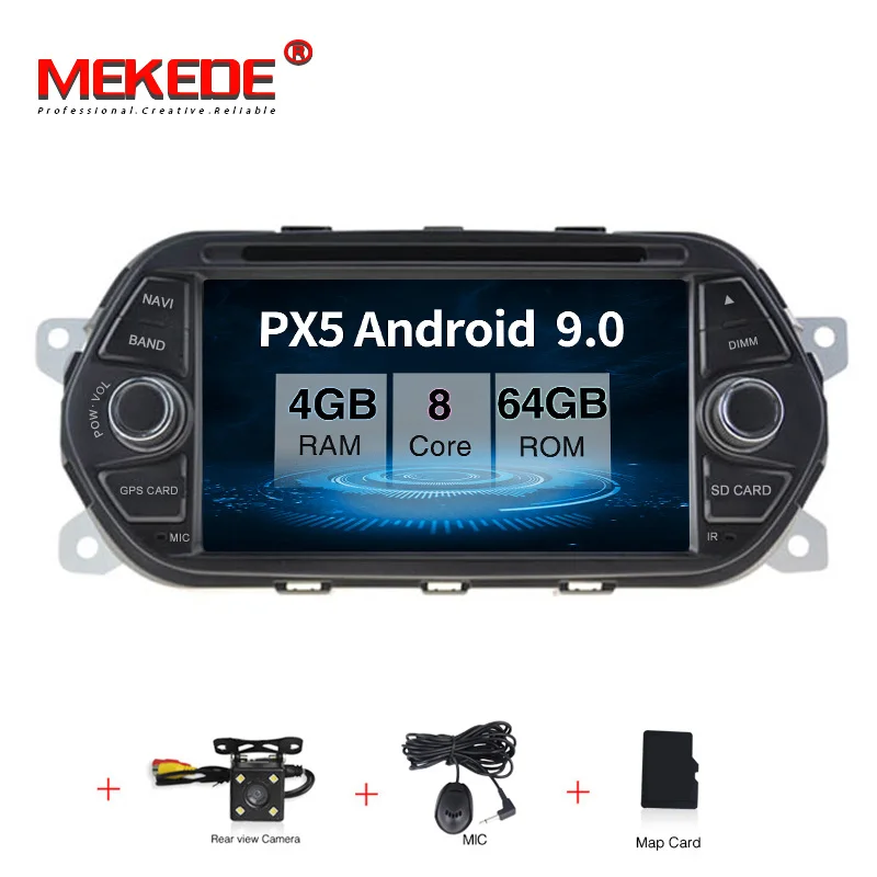 Android 9,0 автомобильный стерео gps для Fiat Tipo Egea Dodge Neon Радио DVD WiFi Аудио Видео навигация задняя камера - Цвет: 64G add camera