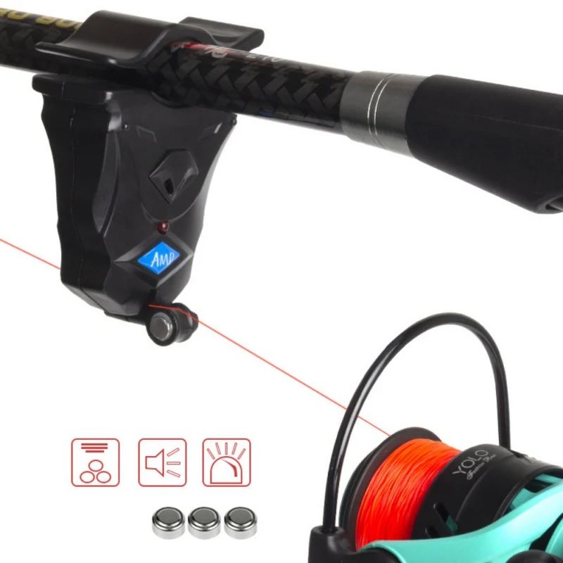Сигнализатор укуса рыбы Высокочувствительный прочный яркий светильник для уличной удочки сигнальное устройство приманка алертор аксессуар для ночной рыбалки