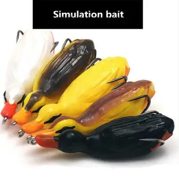 

Silicone 22g 3D Duck Topwater Fishing Lure Floating Artificial Bait Plopping and Splashing Feet Hard Fishing Tackle Geer Hot