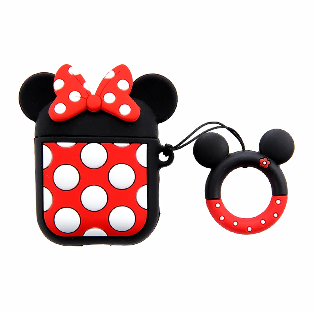 Горячая 3D милый Dumbo Минни Дейзи Беспроводная bluetooth-гарнитура силиконовый чехол для Airpods Earphne защитный противоударный Чехол Чехлы