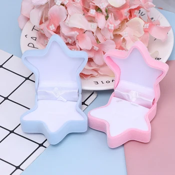 

1 Piece Lovely Velvet Jewelry Box container Wedding Ring Box for Earrings Necklace Bracelet Display Gift Box Holder