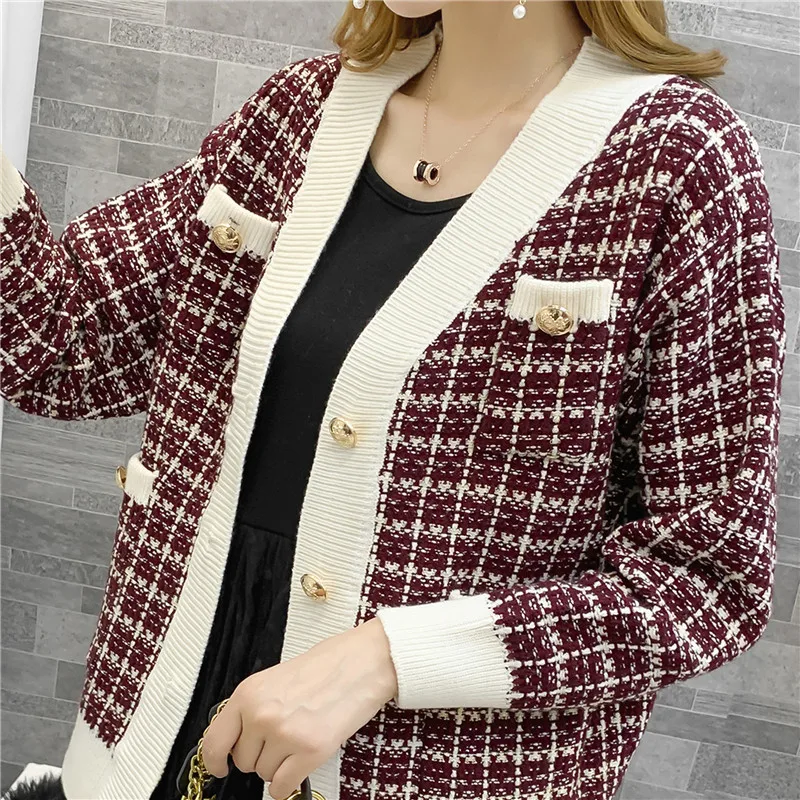 Hot Sale Sweater Women 9408 Actual Photo Of New Net Knitting Bright Sweater Cardigan Coat 75- 2 Floors, 8 Rows, Shelves