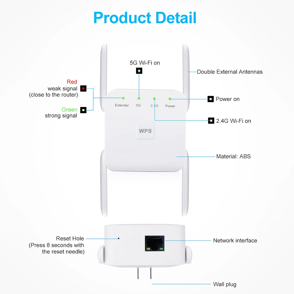 signal booster for spectrum wifi WiFi Repeater Wi Fi Booster 2.4G/WiFi 5Ghz Bộ Khuếch Đại 300/1200 M Tín Hiệu WiFi Tầm Xa Bộ Mở Rộng điểm Truy Cập residential wifi signal booster