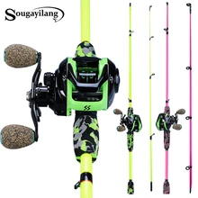 Sougayilang супер светильник 185 см Литье Удочки приманка удилище 2 секции ультра светильник вес удочки набор литье Fsihing катушки набор