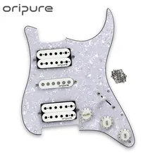 OriPure белый жемчуг 11 Отверстие HSH загружен Prewired Pickguard Alnico 5 пикапы электрогитары запчасти