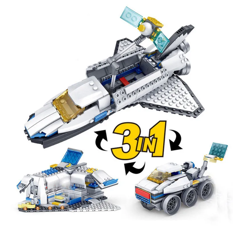 305PCS Космические приключения легоинс космический корабль ракета пусковая космическая станция челнок космический корабль Минифигурка здание подарочные игрушечные блоки - Цвет: 305PCS