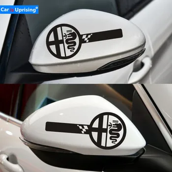 

2PCS FOR ALFA ROMEO Custom Wing Mirror Body Decals Stickers MiTo Giulietta Giulia Stelvio 159 147 156 166 GT MiTo Car styling