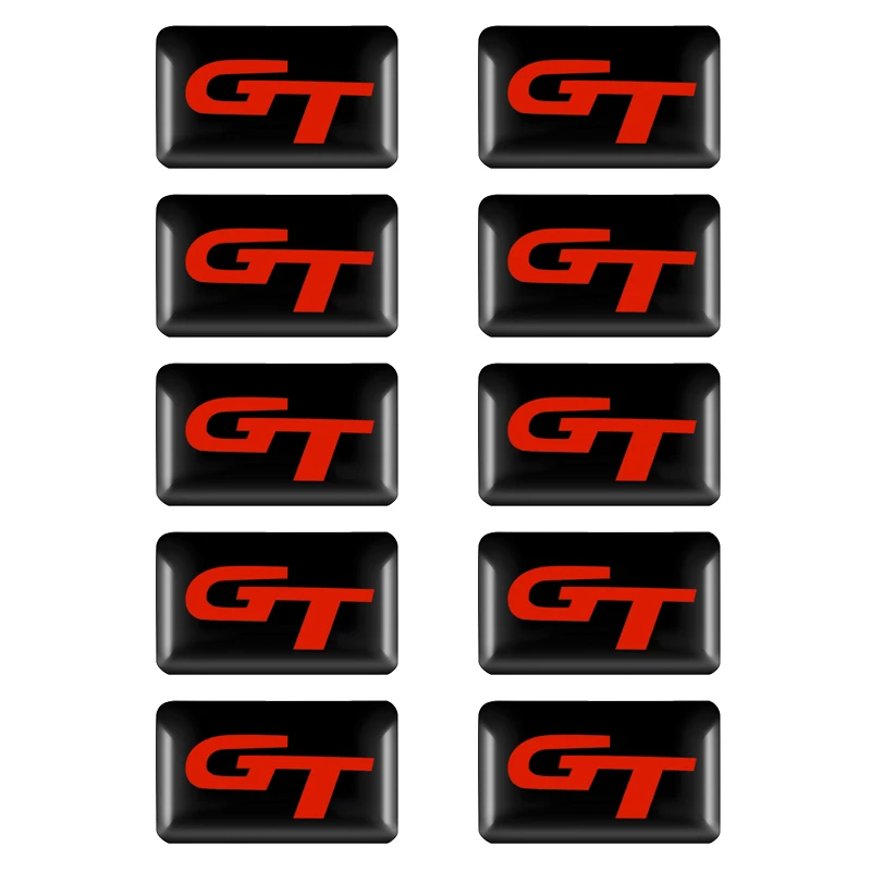 10x Auto Accessories wheel 3D Dpoxy car sticker badge GT small shell emblem For Alfa Romeo Volkswagen VW Polo Golf Passat Touran