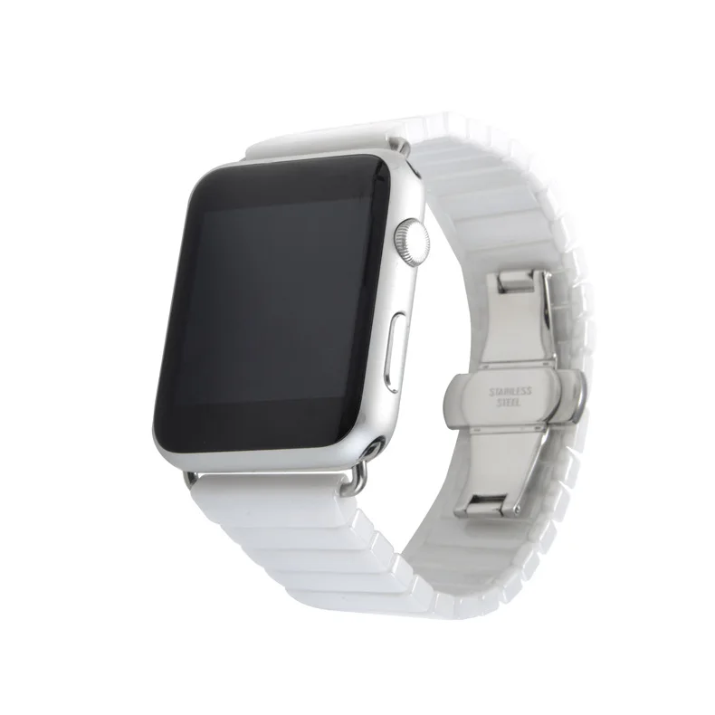 CACKOIE Apple Watch Series 5 4 3 2 1 керамический глянцевый ремешок для мужчин/женщин ремешок, модная текстура ремешок аксессуары