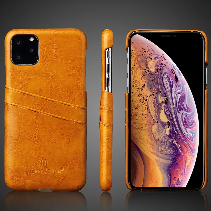 Масло воск кожаный чехол-накладка на заднюю крышку для iPhone 11 Pro Max