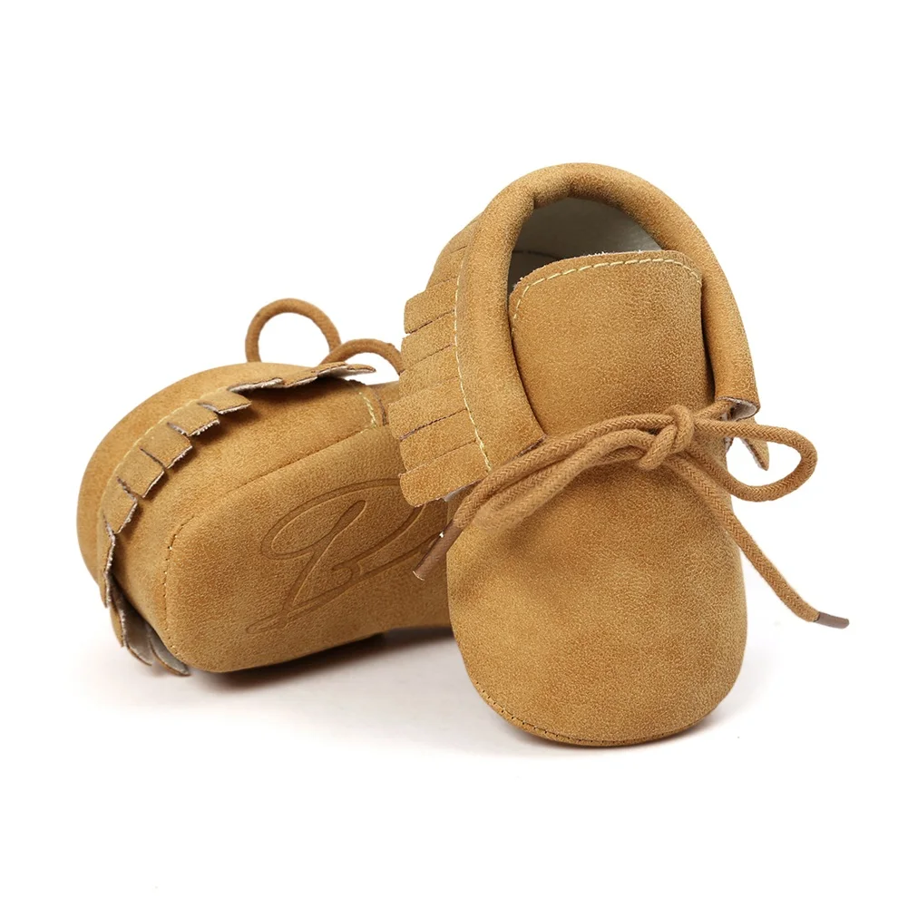 Детская повседневная обувь; модная детская замшевая обувь для новорожденных с бахромой и мягкой подошвой; мокасины для девочек и новорожденных