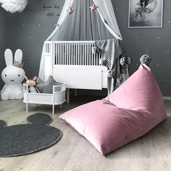 

JUSTCHIC 100x60x70cm Lazy Beanbag Sofa EPP Granules Filling Children Cushion Pouf Puff Couch Baby Tatami Mats Pink Grey Color