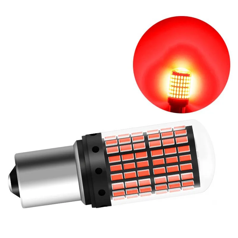1 шт. очень яркий светодиодный стоп-сигнал светильник 3014 144smd светодиодный CanBus лампа 1156 BA15S P21W 6500K 12-30V T20 7440 W21W светодиодный поворотник