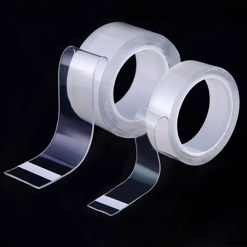 Cinta adhesiva de doble cara lavable y reutilizable, adhesivo Universal extraíble para discos