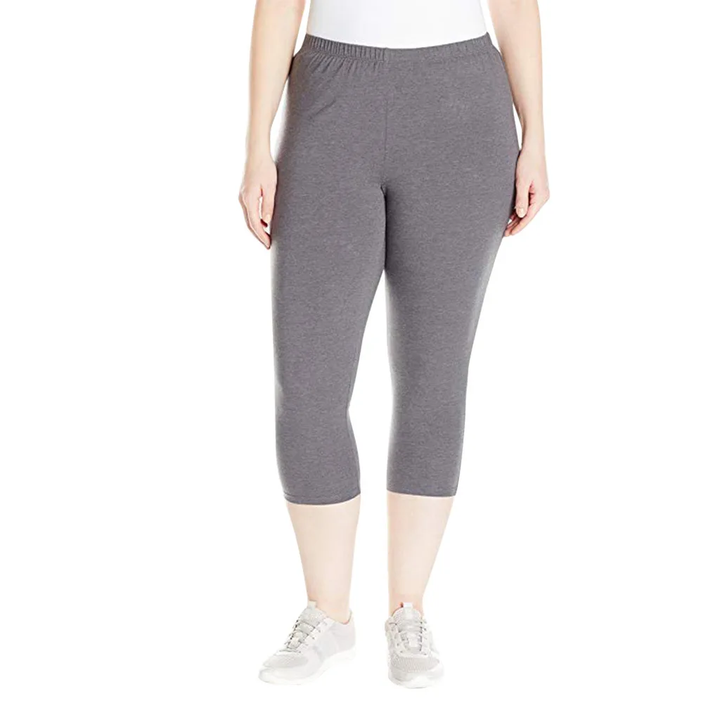 Women�s Stretch Capri Pants Plus Size Short Trousers Suitable for Home Leisure Sports