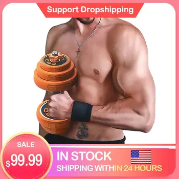 

30KG Dumbbells Free-Weights Dumbbells Set Gym Barbell Bicep Workout Lifting, 2-in-1 Dumbbell & Barbell Set with Ergonomic Handle
