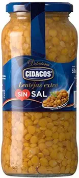 

Cidacos lentejas sin sal añadida tarro 570 gr. extra - [Pack de 6]