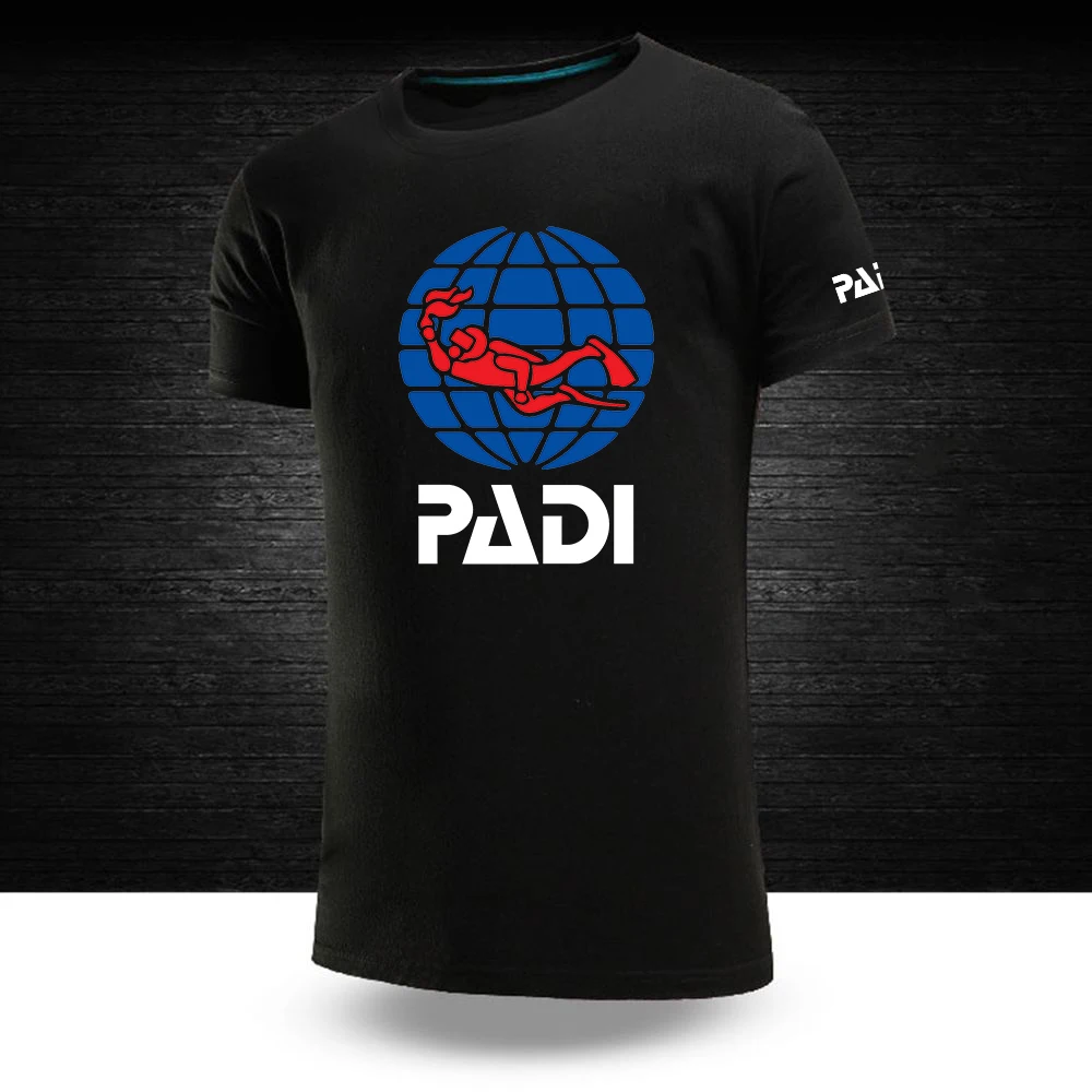 

2021 Scuba driver Padi New Custom Comfortable Summer Solid Color 100%Pure Cotton Tops Printed Casual Short Sleeve T-Shirts