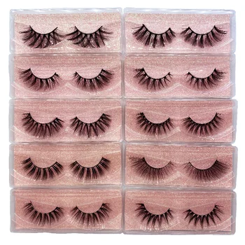 

Wholesale Eyelashes Fluffy 3D Mink Lashes Bulk Natural False Eyelashes Volume Makeup Eye Lashes In Bulk