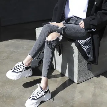 

Women Summer Pants 2019 New Stretch Jeans Women Fashion Jeans Denim Sexy Woman Denim Pencil Pants Outdoor Ripped Jeans