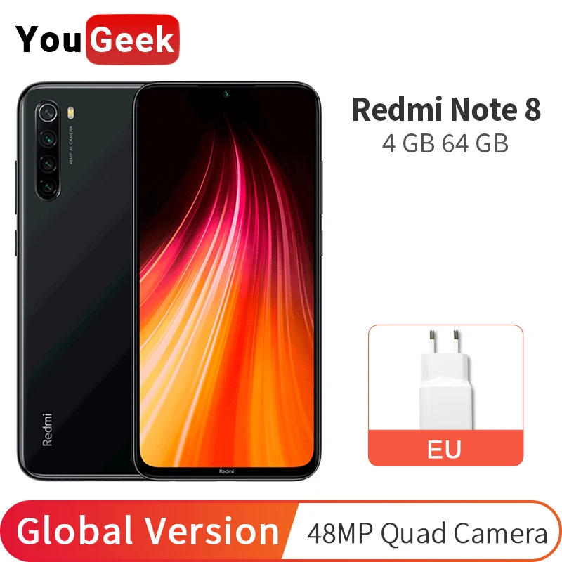 Глобальная версия Xiaomi Redmi Note 8 4GB 64GB Note8 мобильный телефон Snapdragon 665 Octa Core 48MP Quad