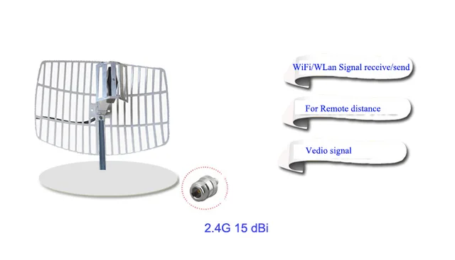 Antenna WiFi Esterna 5GHz 24dBi - Portata 10km, Cavo 10m, Per Ponti Wireless E Aree Remote - Foto 4