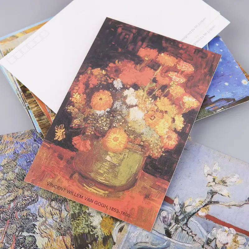 30 листов картины знаменитого человека ретро винтажная открытка Рождественская Подарочная открытка поздравительные открытки