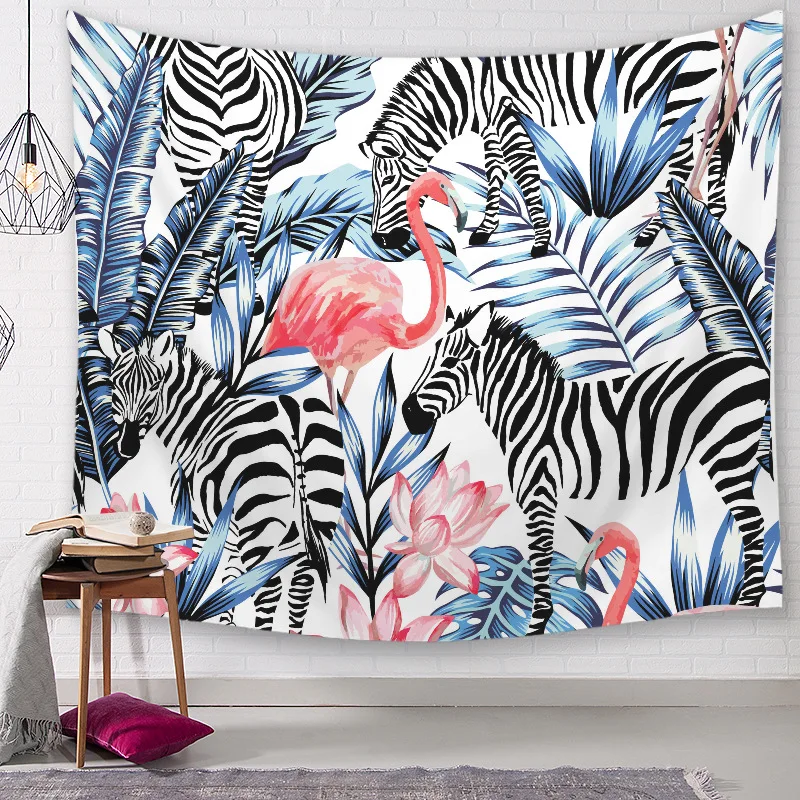 Серия Lychee Zebra, настенный гобелен с принтом, одеяло из полиэстера, художественный Настенный Ковер, домашний декоративный гобелен