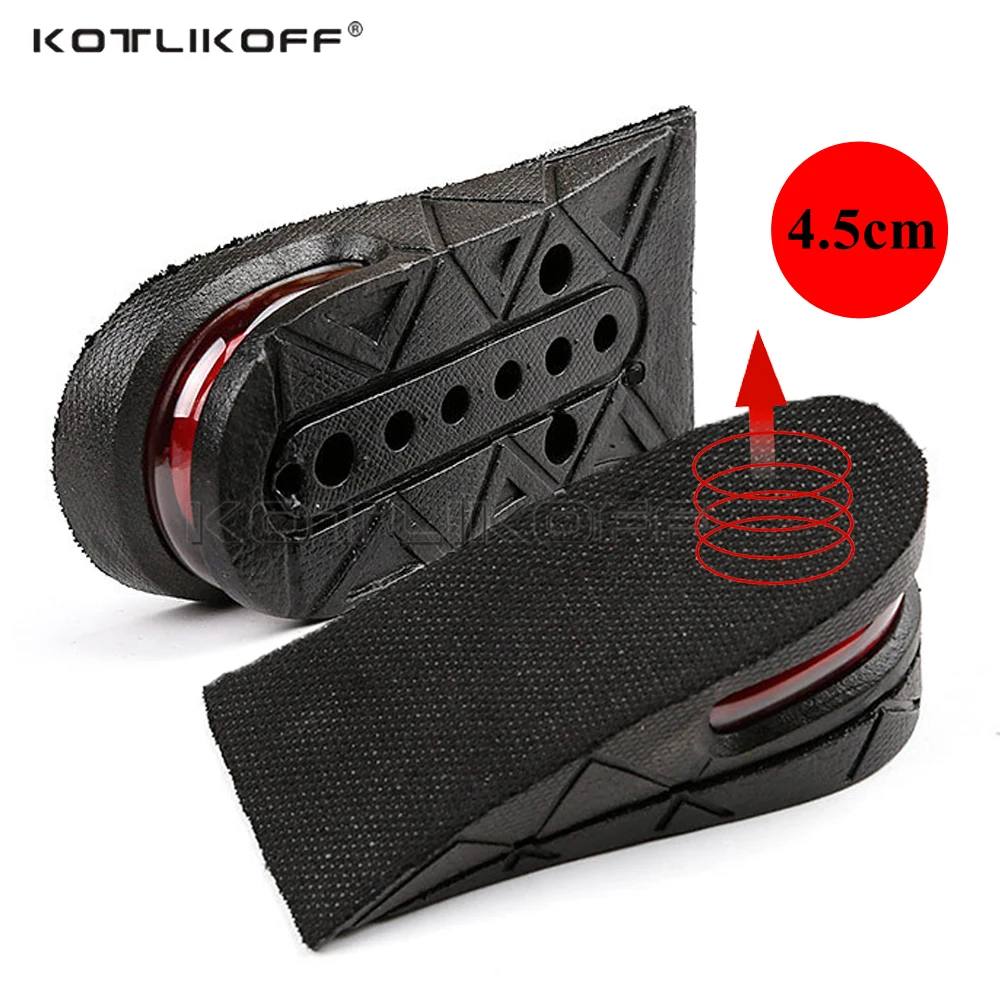 Barato KOTLIKOFF-plantillas de elevación para zapatos, plantilla para aumento de altura ajustable, 2 capas, 3CM/4,5 CM, almohadillas de aire JaVNp9bD