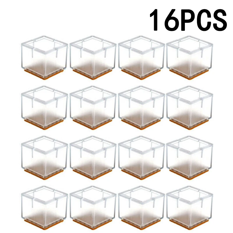 

16pcs Silicone Chair Leg Cap Table Feet Covers Floor Protectors 3 Shapes Protect Floor Non-slip High Quality