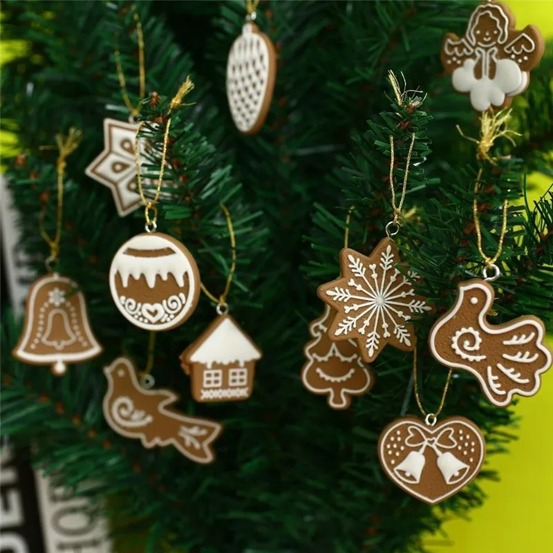 

11 Pcs/Set DIY Christmas Tree Hanging Ornaments Soft Plastic Decorative Pendant Tree Snowflake Bird Party Decoration Home Decor