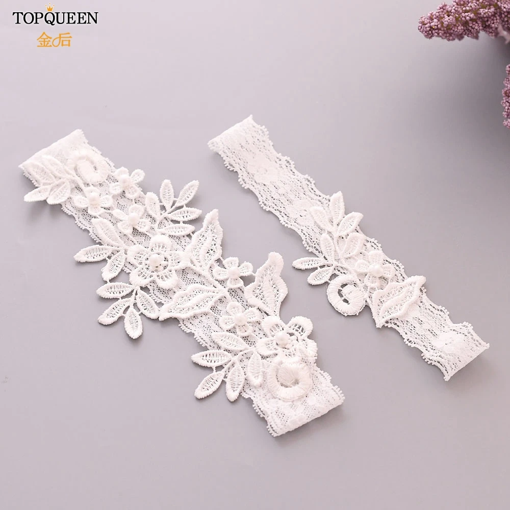 TOPQUEEN TH25 TH26 2 шт./компл. свадебные подвязки кружевной бюстгальтер с цветочной вышивкой сексуальный Подвязки для Для женщин/невесты бедра кольцо Свадебные ног
