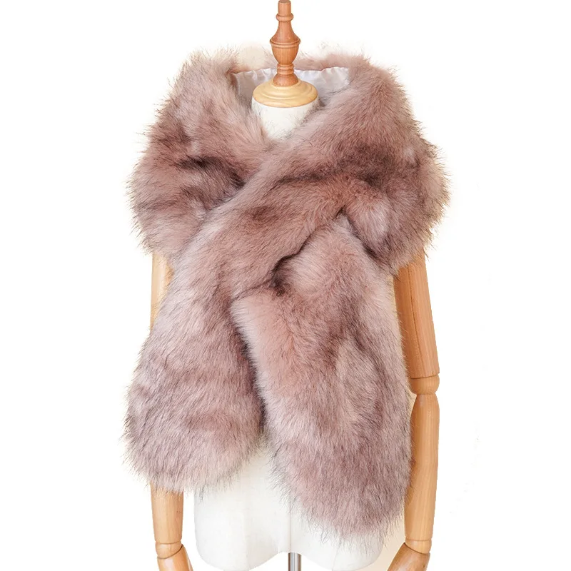 New Korean Version All-match Imitation Fox Fur Shawl Collar Scarf Winter Bolero Women Bridal Wedding Cape In Stock