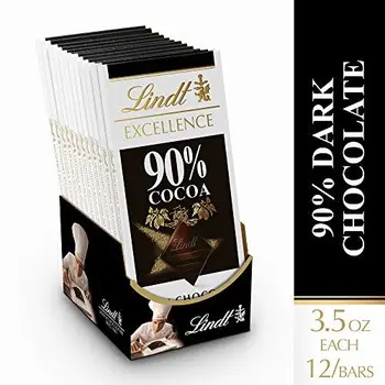 

Lindt Excellence Supreme Dark Chocolate 90% Cocoa, 3.5-Ounce Packages (Pack of 12)