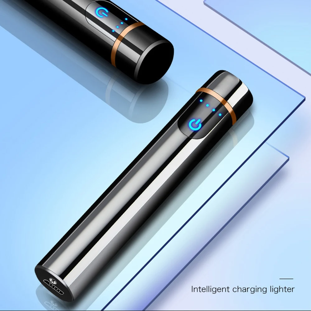 Зажигалка Мини сенсорный экран электрическая зажигалка для сигарет USB перезаряжаемая тонкая ветрозащитная металлическая зажигалка гаджет... Зажигалка Мини сенсорный экран электрическая зажигалка для сигарет USB перезаряжаемая тонкая ветрозащитная металлическая зажигалка гаджет...