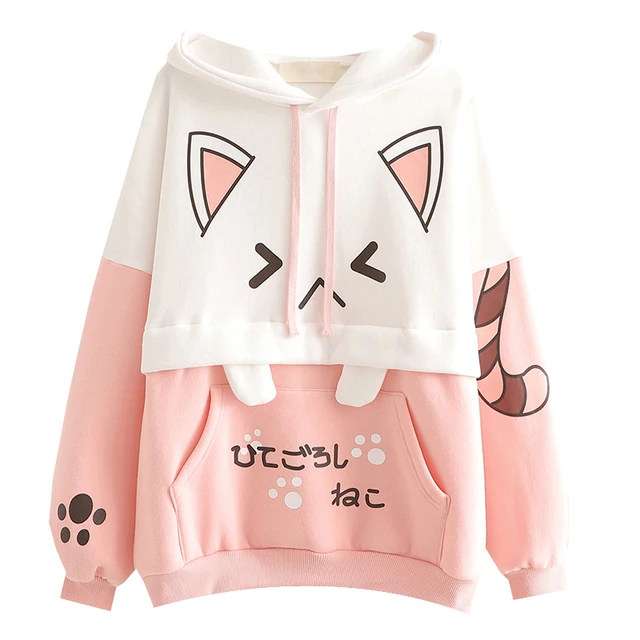 Kawaii Grumpy Anime Cat Sweatshirt