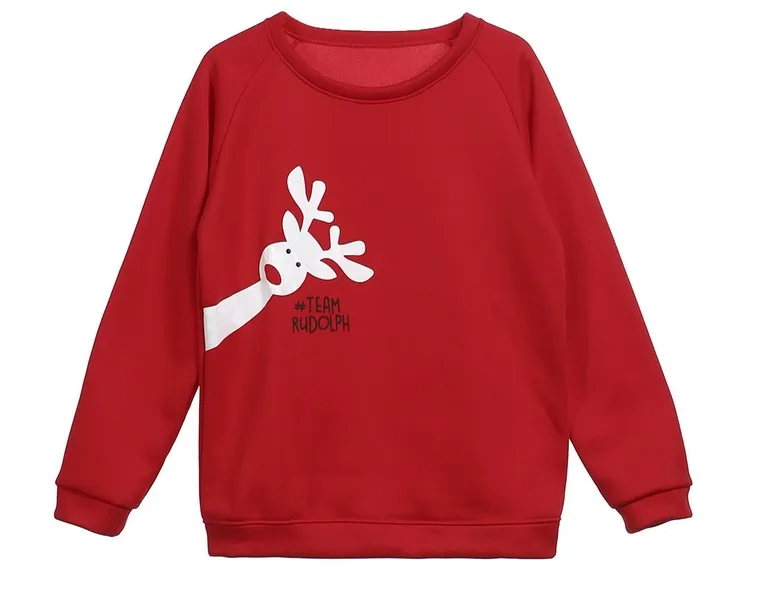 LOOZYKIT New Family Matching Children Clothing Christmas Sweaters Deer Print Family Parent-child Suit Printing Cotton Sweater