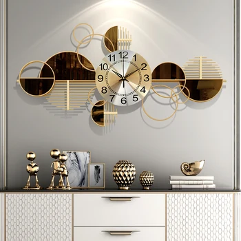 Reloj De Pared artístico para el hogar, moderno Reloj De Pared De salón americano De lujo, creativo, grande, 60wc