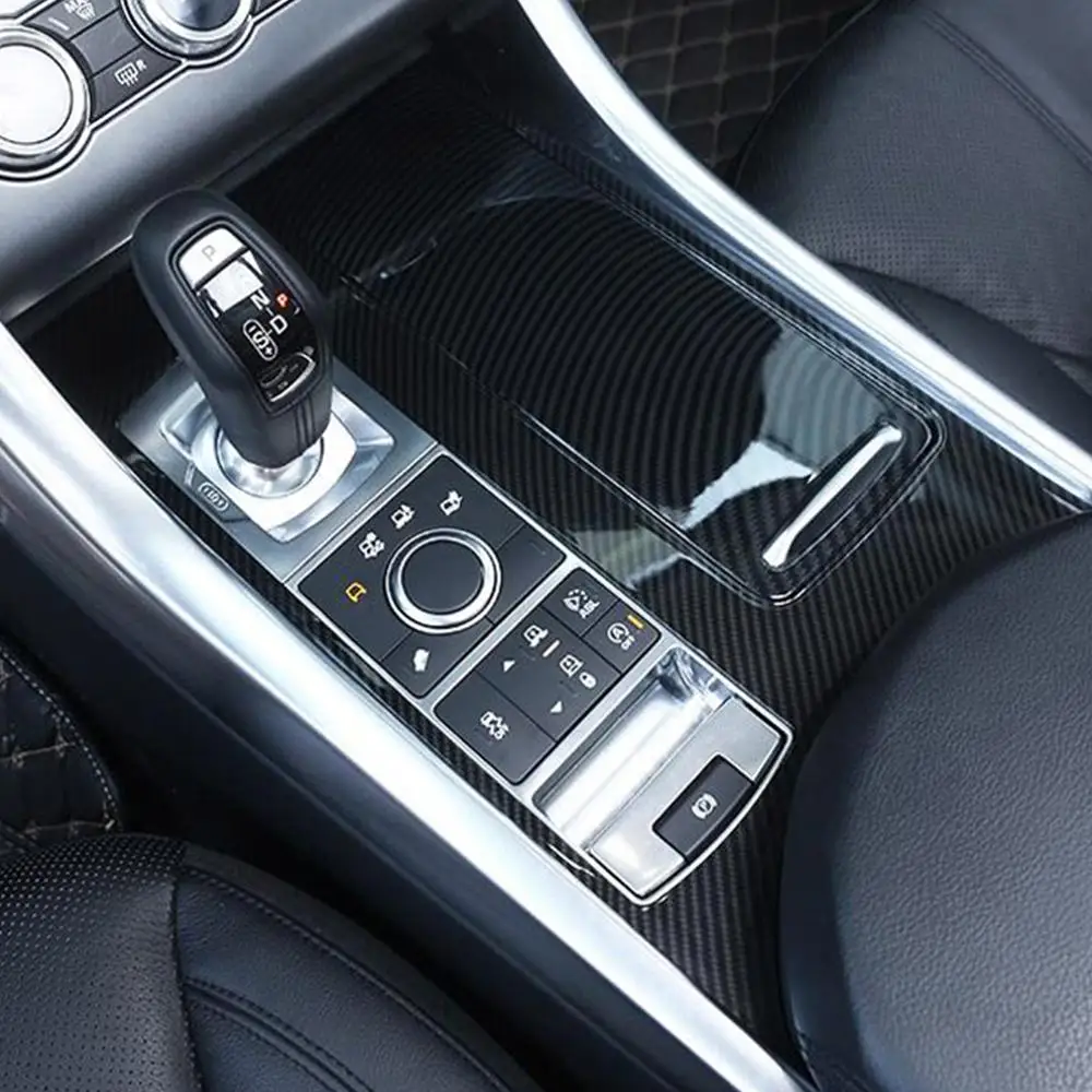 Carbon Fiber Style For Landrover Range Rover Sport RR Center Console Panel Cover Trim Parts Sport- ABS Plastic