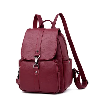 

Classic Women Backpack High Quality Youth Leather Backpack for Teenage Girls Female School Bag Bagpack mochila Sac A Dos Femme