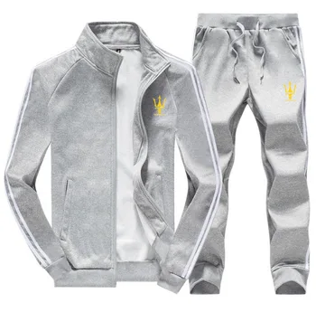 

Men's Sportwear Suit Sweatshirt Tracksuit Track Active Suit Zipper Outwear 2PC Jacket Coat Pants Trousers Sets Outfits
