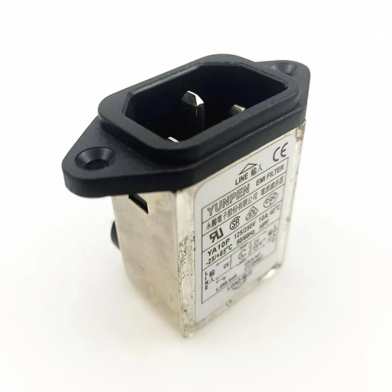 Разъем для фильтра питания YUNPEN YA10P 10A EMI 115/250VAC|panel mount connector|connector socketsocket connector |