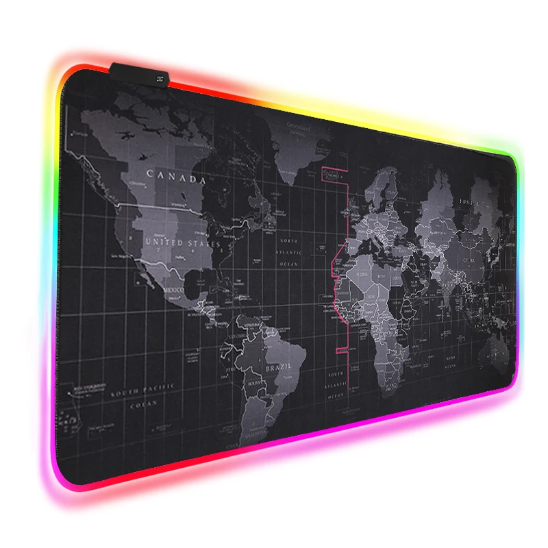 Коврик для мыши RGB большой игровой коврик геймер xxl компьютерный светодиодный