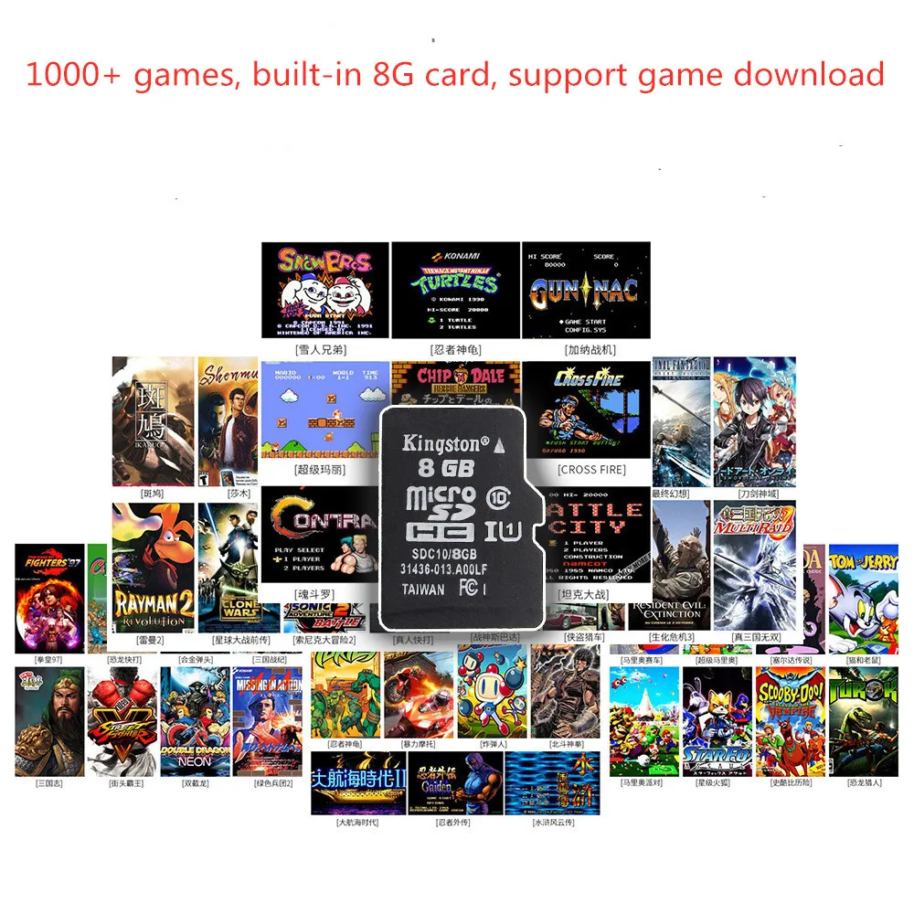 Новое обновление 1000+ Супер HD Аркада для SFCS GBA NES ТВ игровая консоль Встроенная 8G SD карта скачать игровая консоль