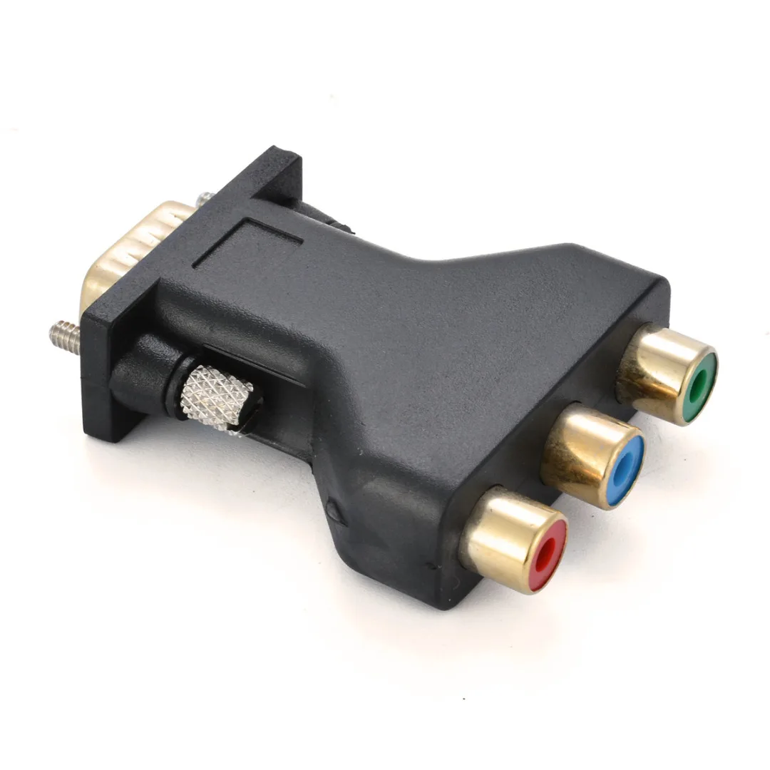 Новое поступление VGA RCA адаптер 3RCA Видео Женский в HD 15 Pin VGA конвертер стиль компонент видео Джек адаптер