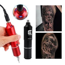 Профессиональный Перманентный макияж Протон Татуировка Вращающаяся ручка пулеметы тихий мотор роторная ручка для тату со светом