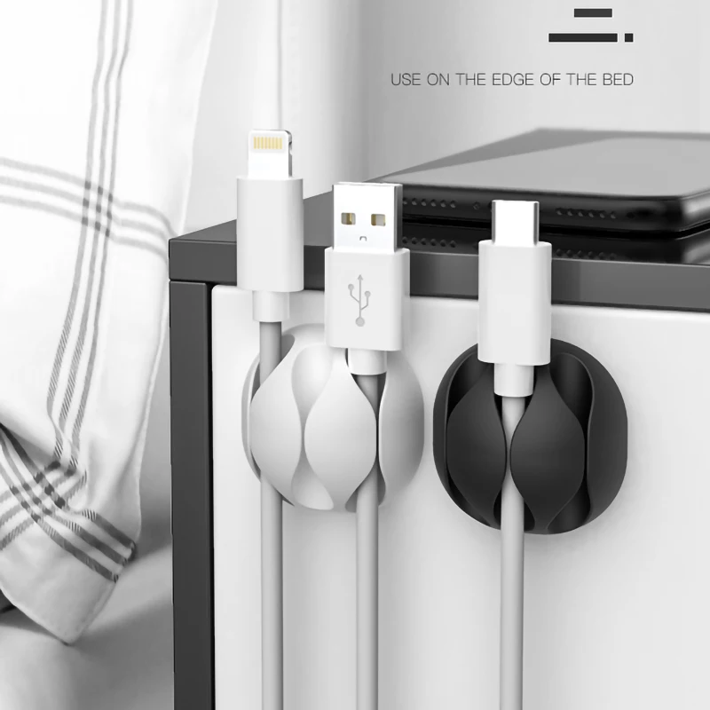 Кабель управления силиконовый usb-кабель держатель настольный аккуратные зажимы